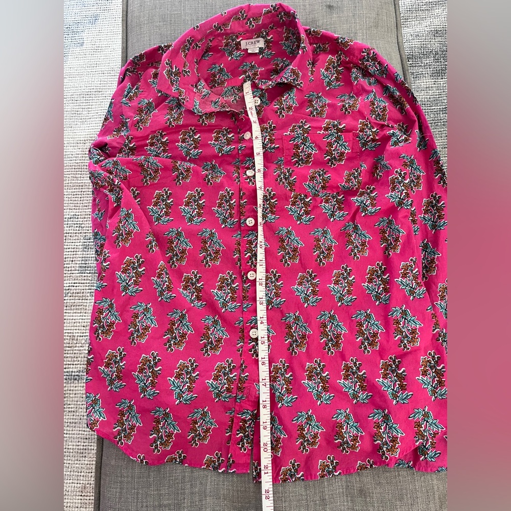 J. Crew Pink Floral Button-Down Shirt - Picture 6 of 8